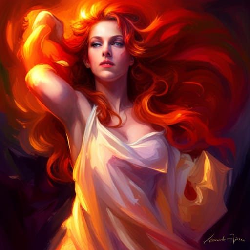 Aries: Ram Goddess as Digital Doll Art