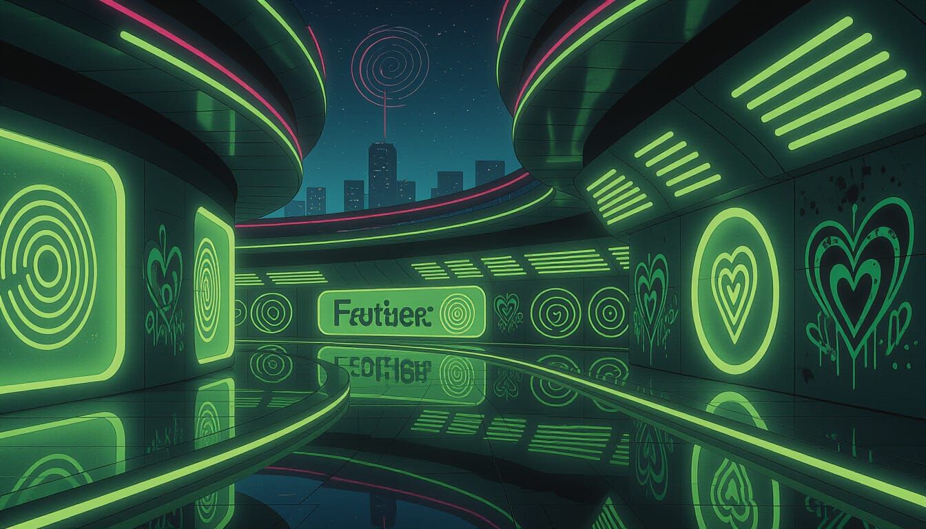 Utopian Future in Frutiger Metro Aesthetic