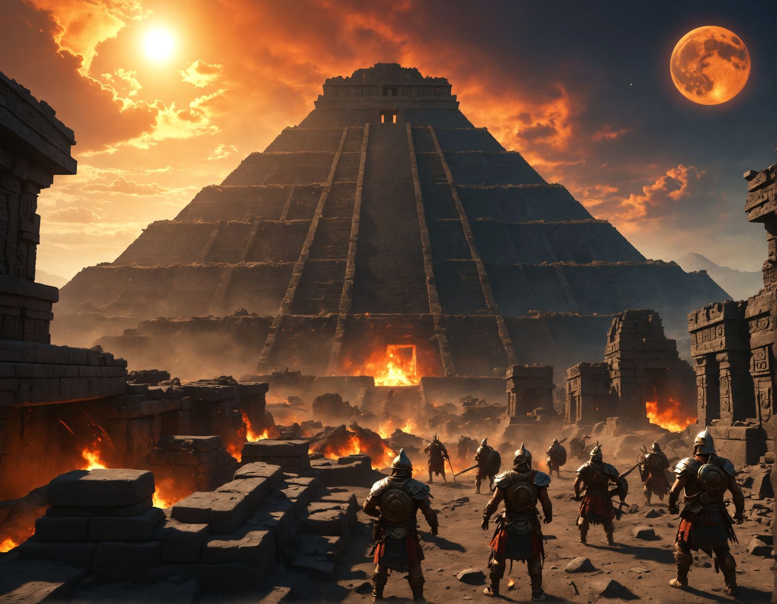 mechanized aztec warriors: aztec megalopolis lies ruins, vol...