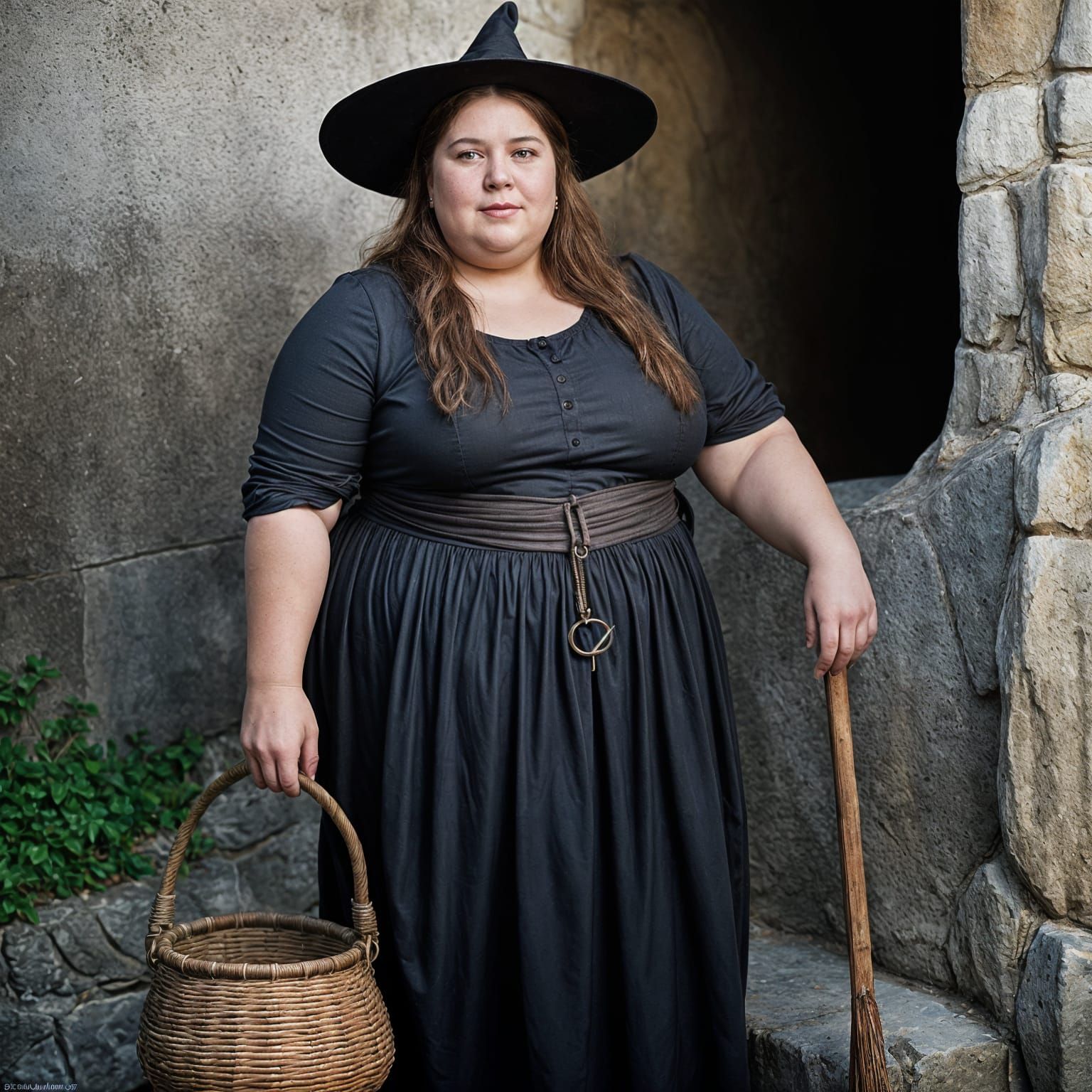Portrait of Young Witch in Professional Photography Style