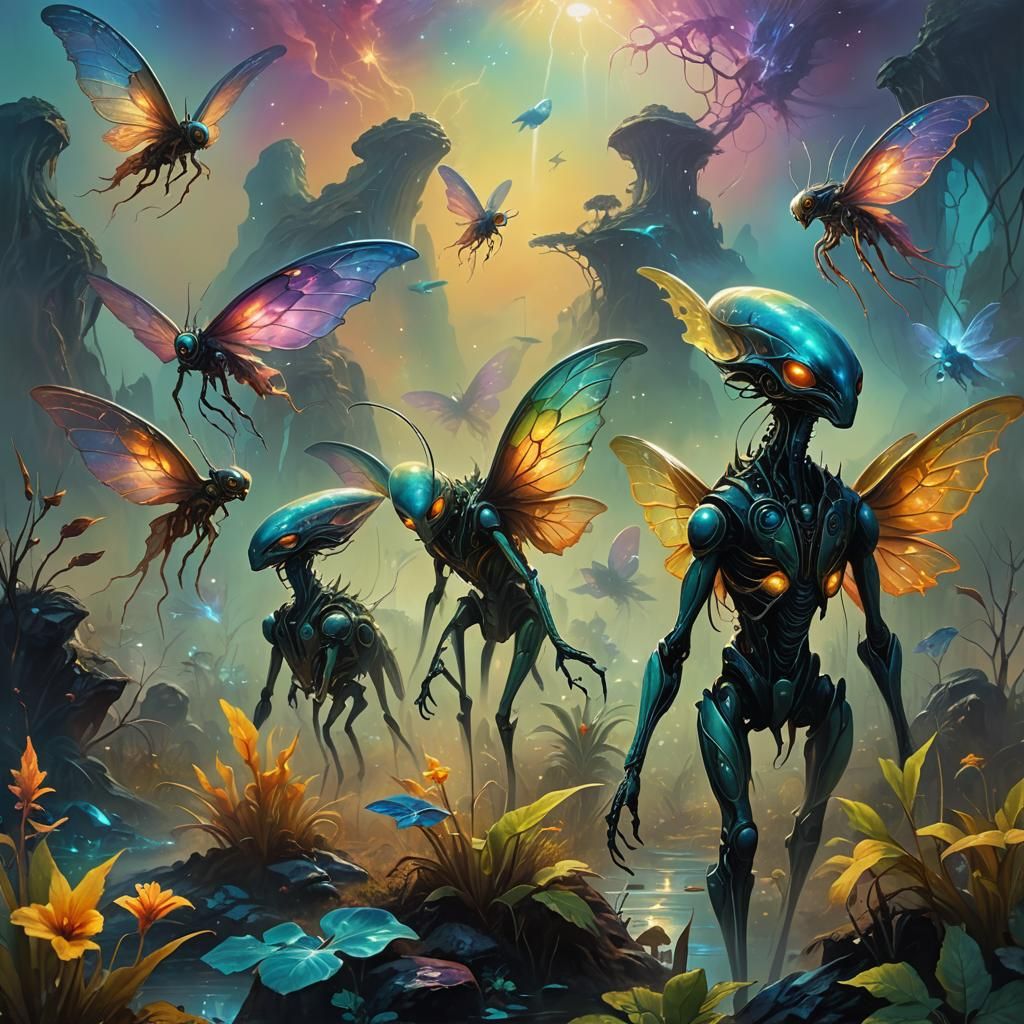 Surreal Alien Creatures Roaming Transformed Earth