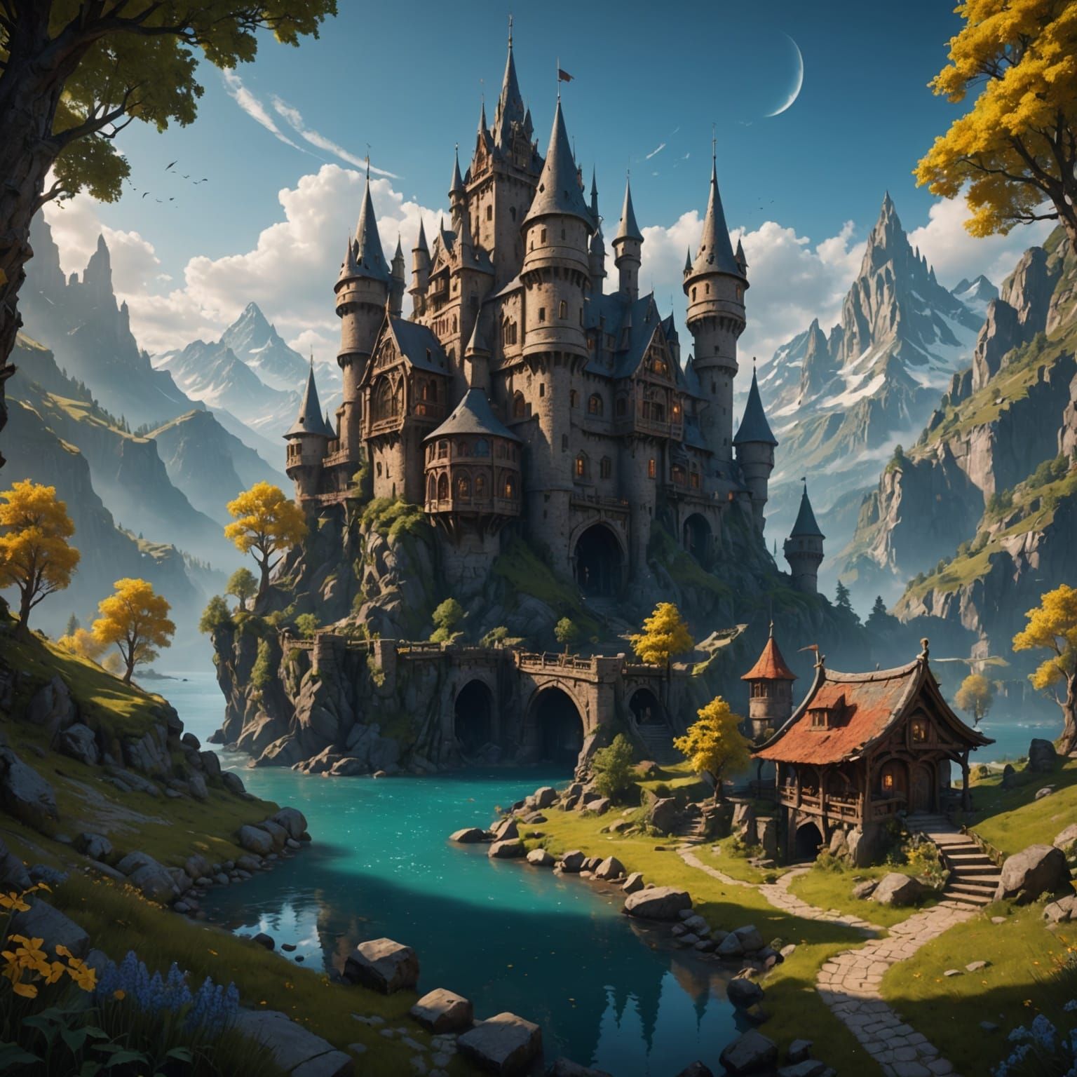 Fantastical Floral Fantasy in Deep Colors