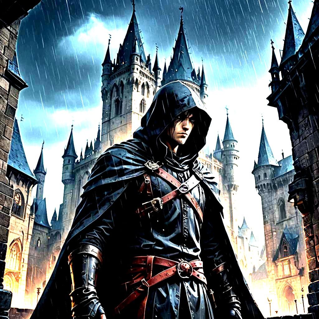 Midnight Assassin in Medieval Castle