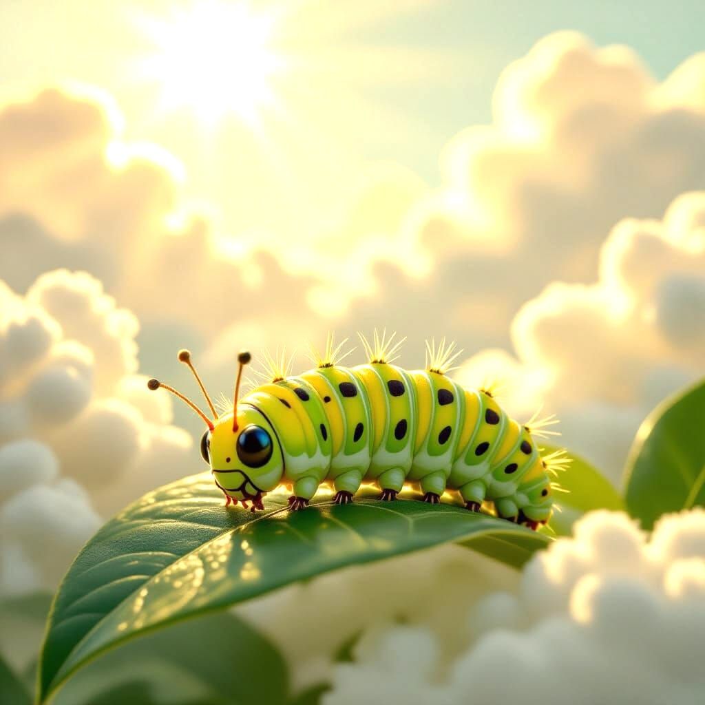 Caterpillar's Dream: A Butterfly's Divine Transformation