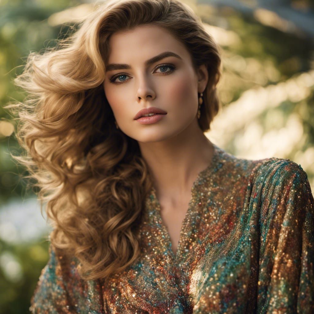 Glamorous Portrait of a Voluptuous Young Woman