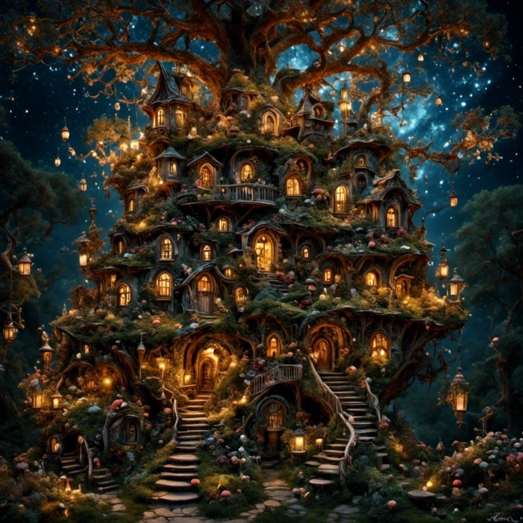 Enchanting Witch Dance in Village Square