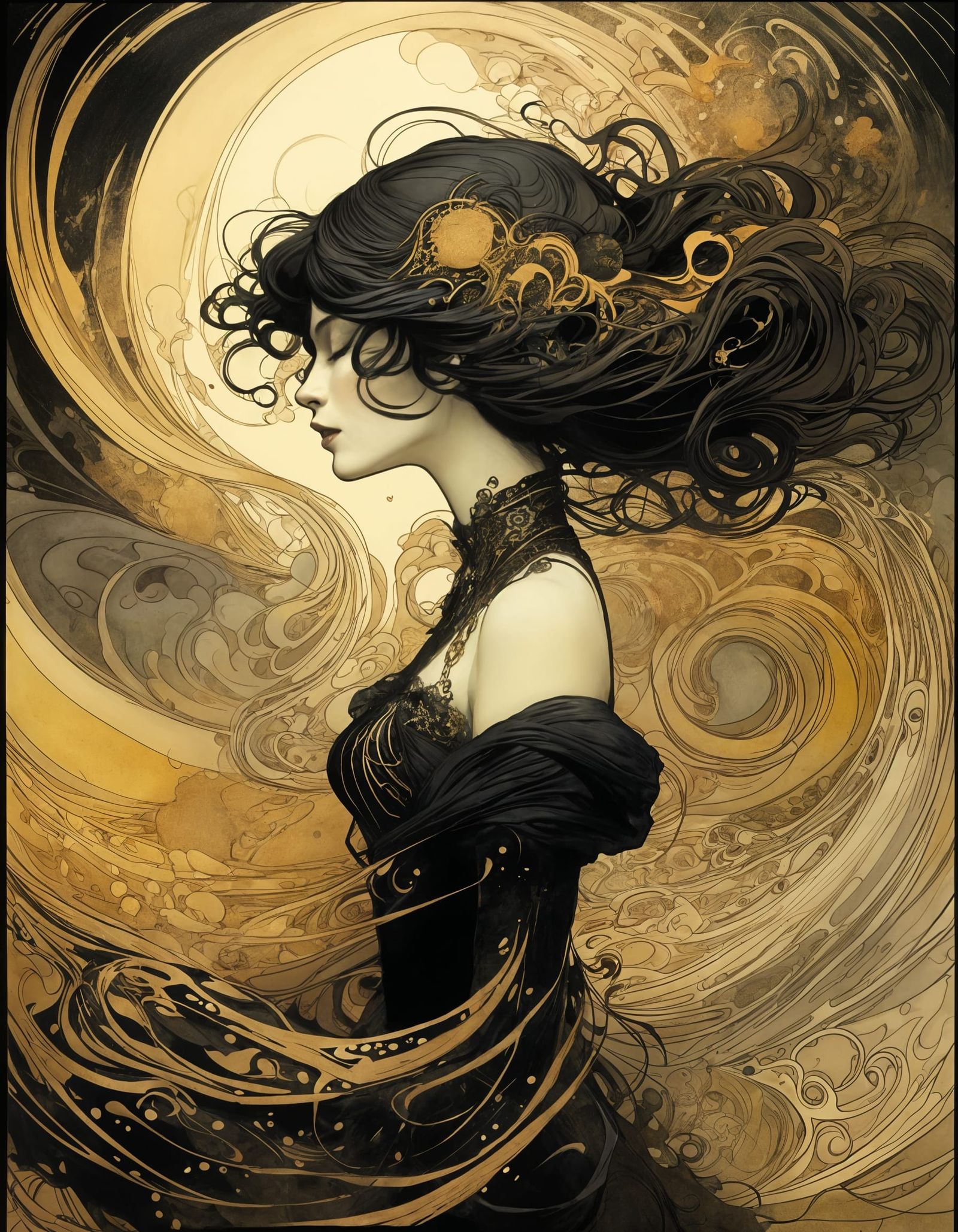 Surreal Sand Sorcery in Symbolist Style