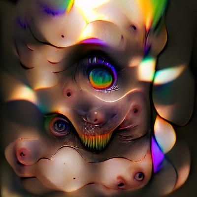 Psychedelic Iridescent Rainbow with Volumetric Lighting