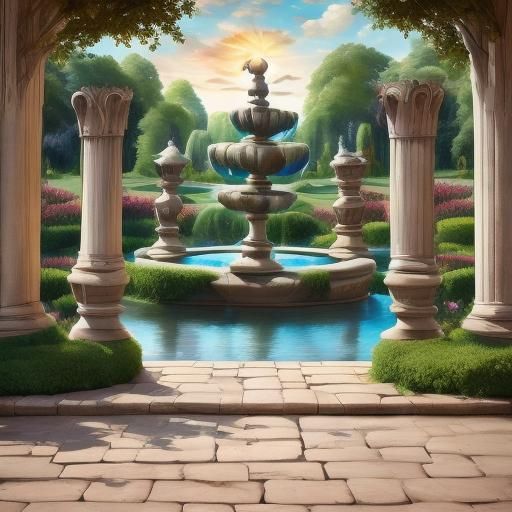 Bethesda Fountain, Central Park, New York, circa 1850