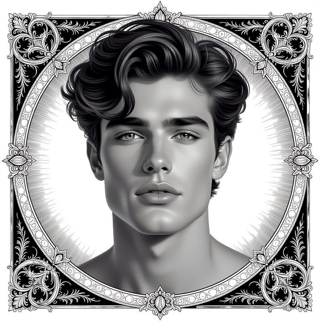 Masterpiece Drawing of a Gorgeously Perfect Man