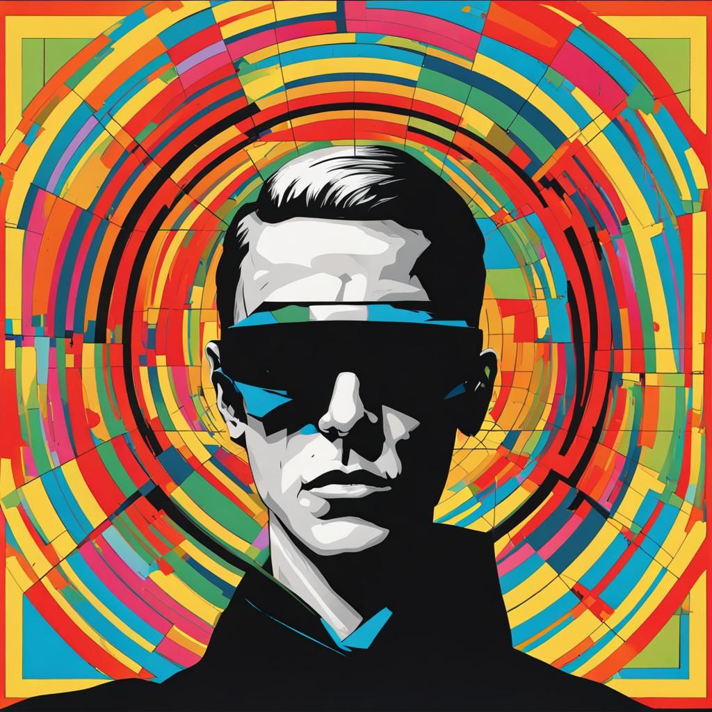 Pop Art Portrait of a Blind Man