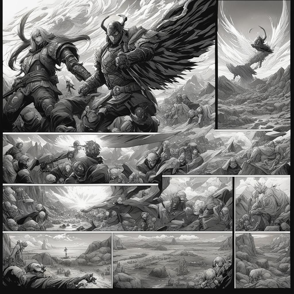 Epic Anime Battle: Heavenly Beings vs Hellish Creatures