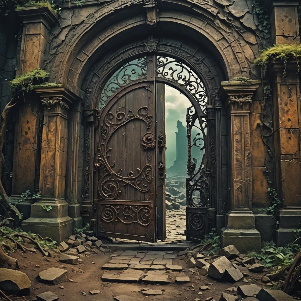 Fantasy Gate to the Underworld in Color