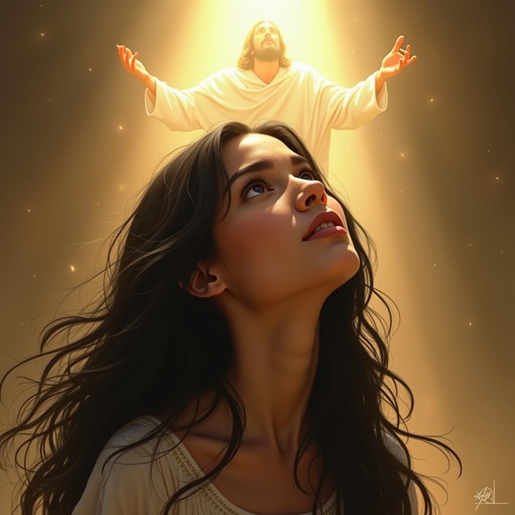 Woman's Vision of Jesus in Renaissance Style