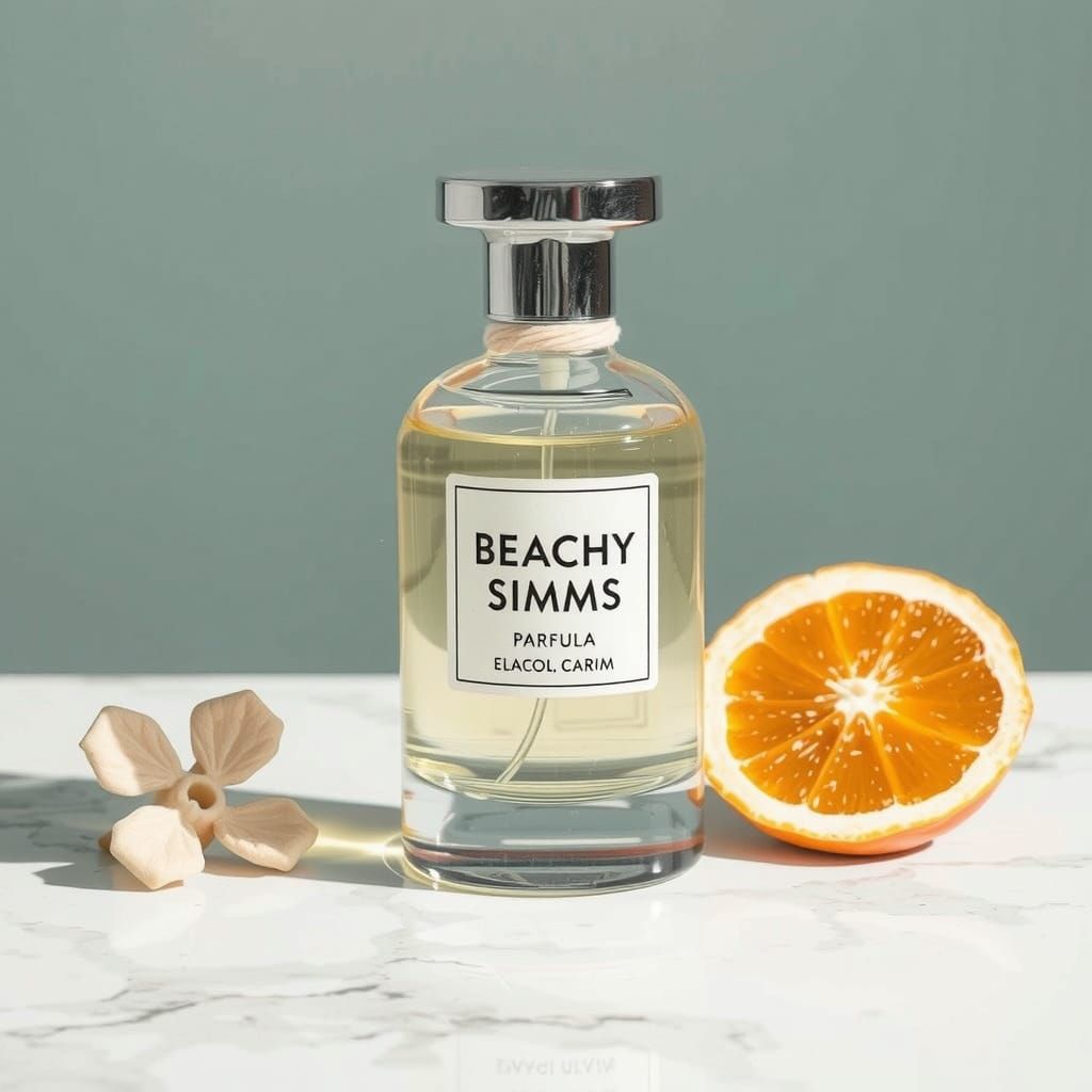Elegant Perfume Bottle Filled with Beachy Scent