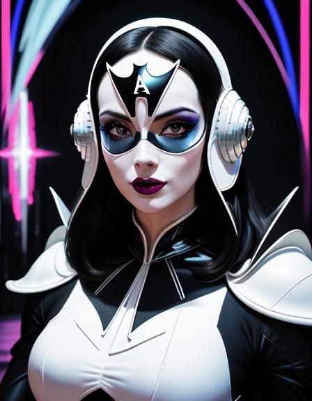 Superhero in White Costume, Digital Art