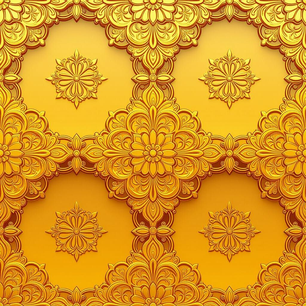 Ornate Honey Texture: AI-Generated Pattern Design