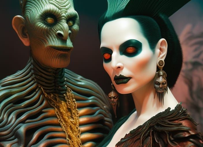 Gothic Portrait of Maya Rudolph and Jim Croce