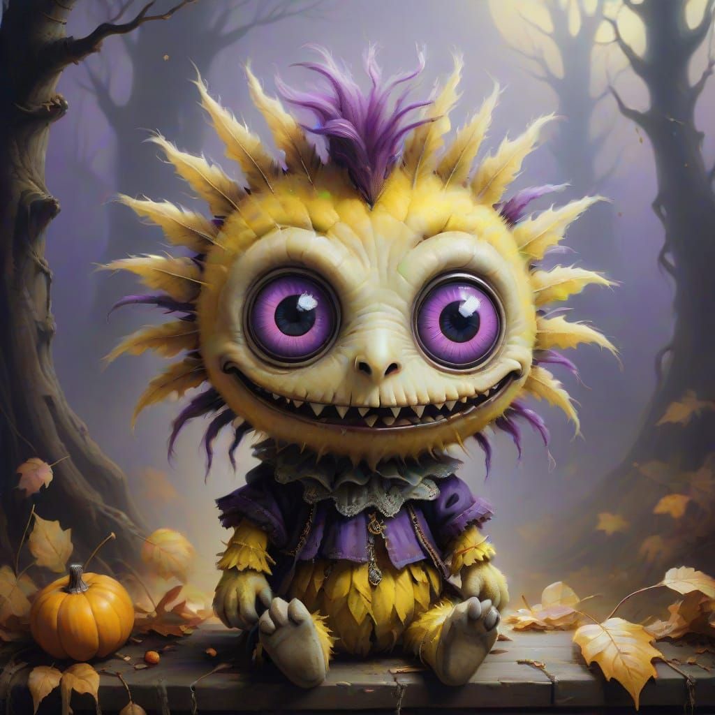 Cute Creepy Monster Portrait in Dutch Golden Age Style