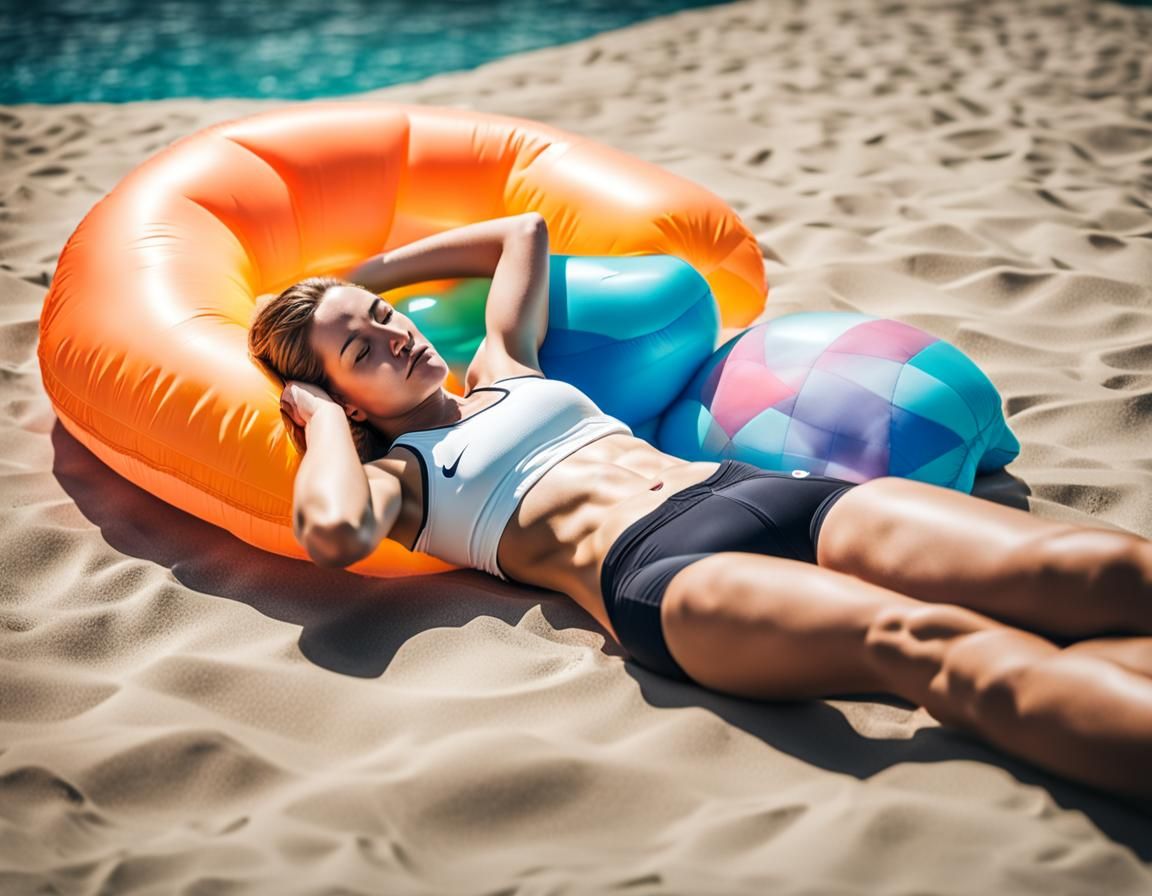 Woman Sleeping on Float, Professional Photography