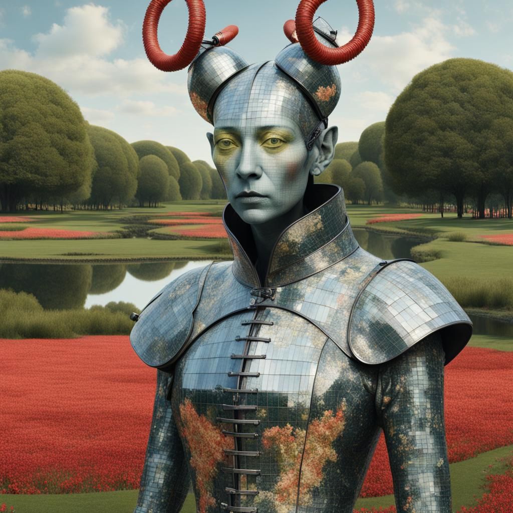 Boschian Figures in Futuristic Fashion on Void Catwalks