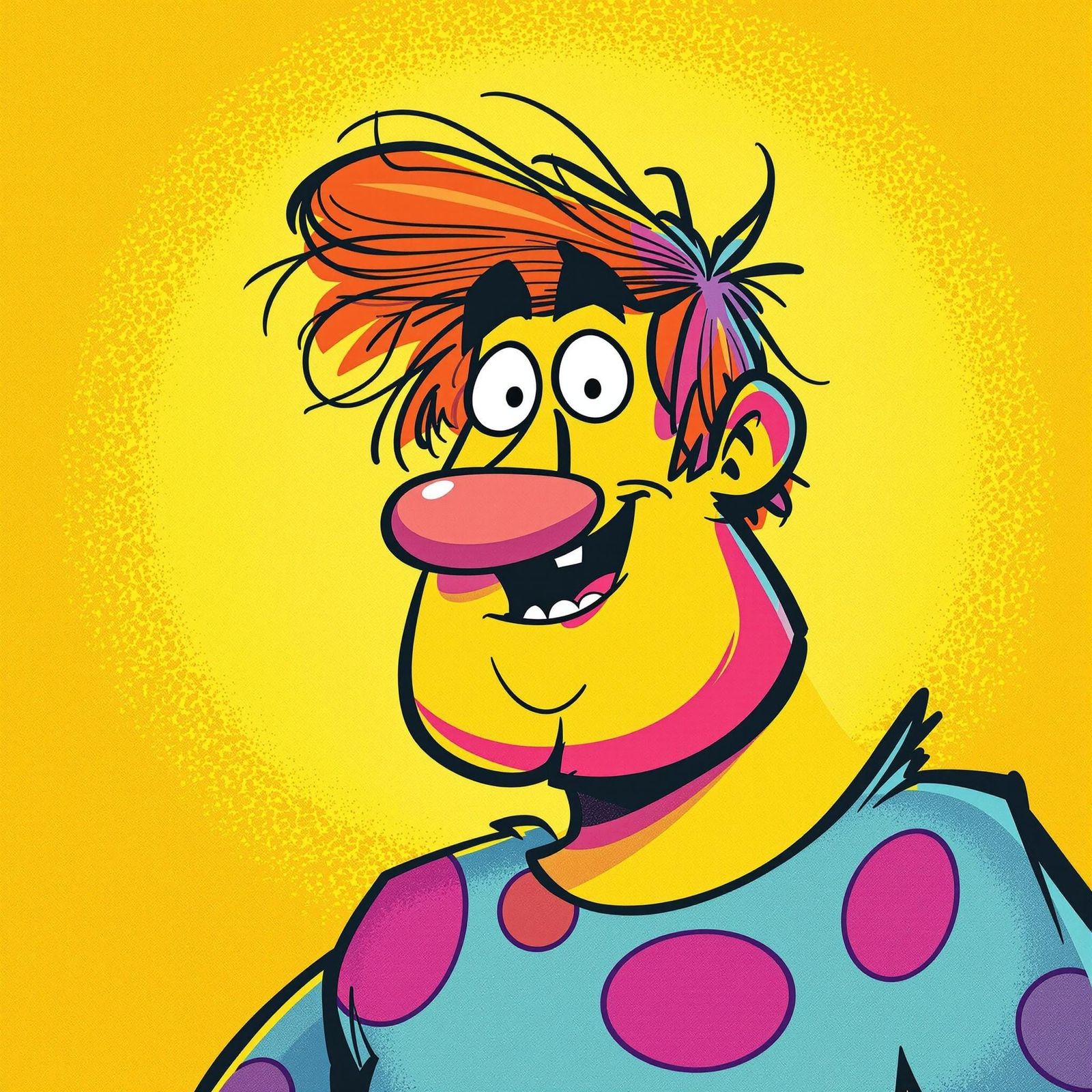 Hanna-Barbera Style Cartoon Character Illustration