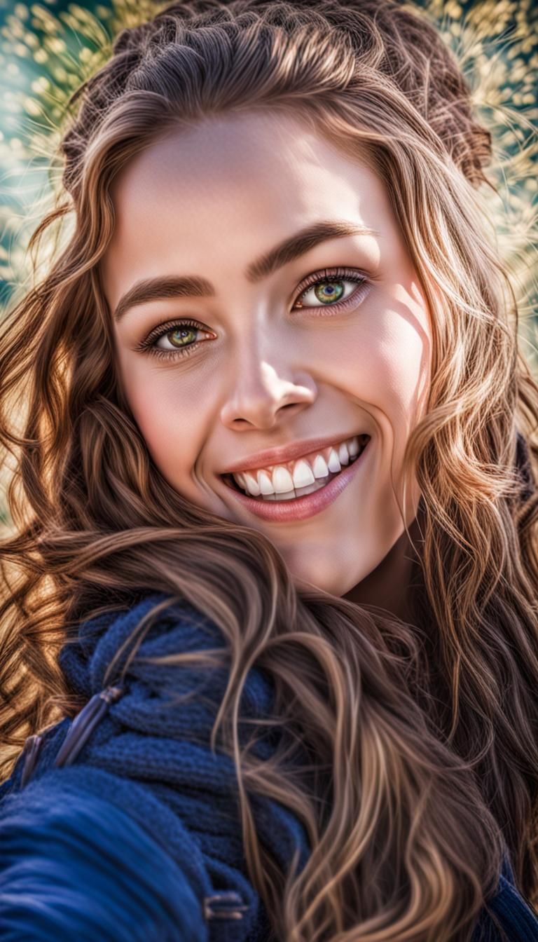 Hypnotic Woman Seduces Photographer: Hyperrealistic HDR Port...