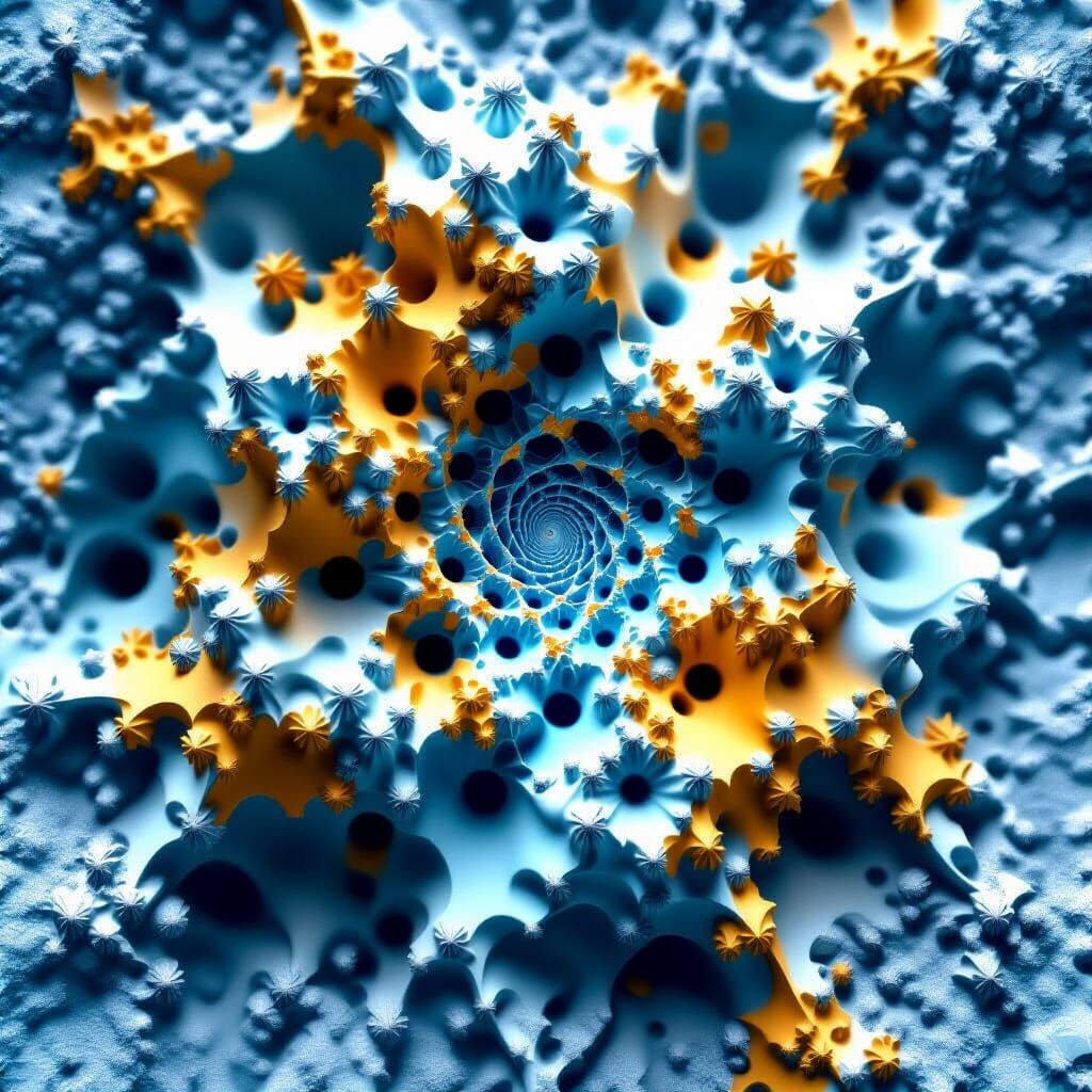 Detailed 3D Fractal with Iridescent Coloring