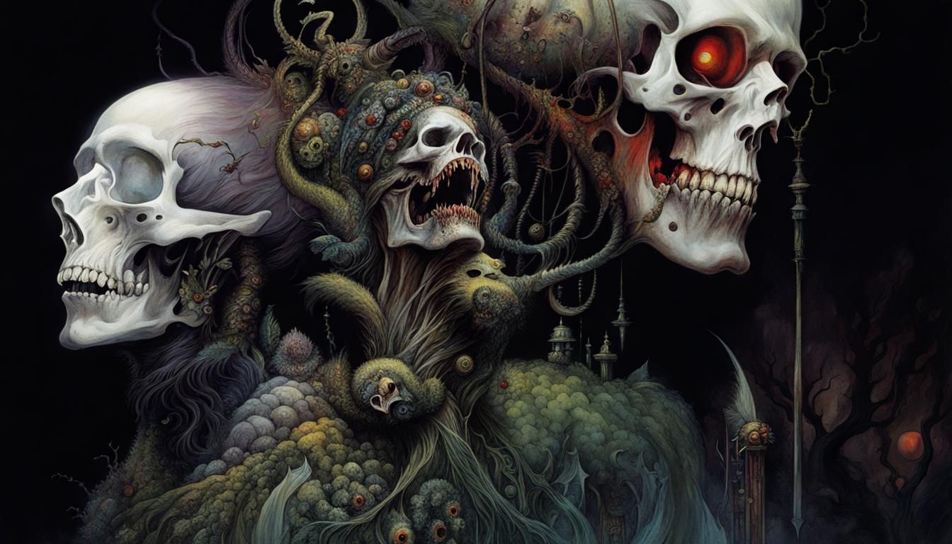 Paranoid Schizophrenic Nightmare in Psychedelic Horror Style