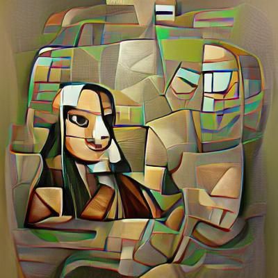 Cubist Mona Lisa Interpretation