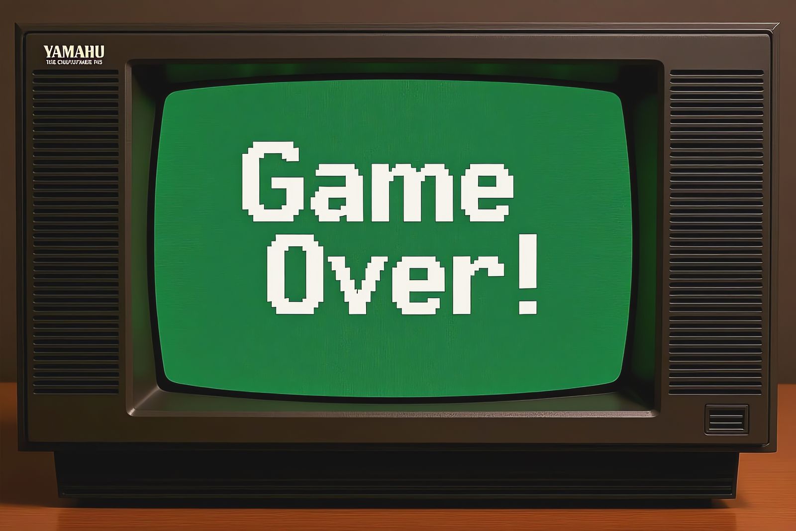 Game Over Binary Code in 3D Render