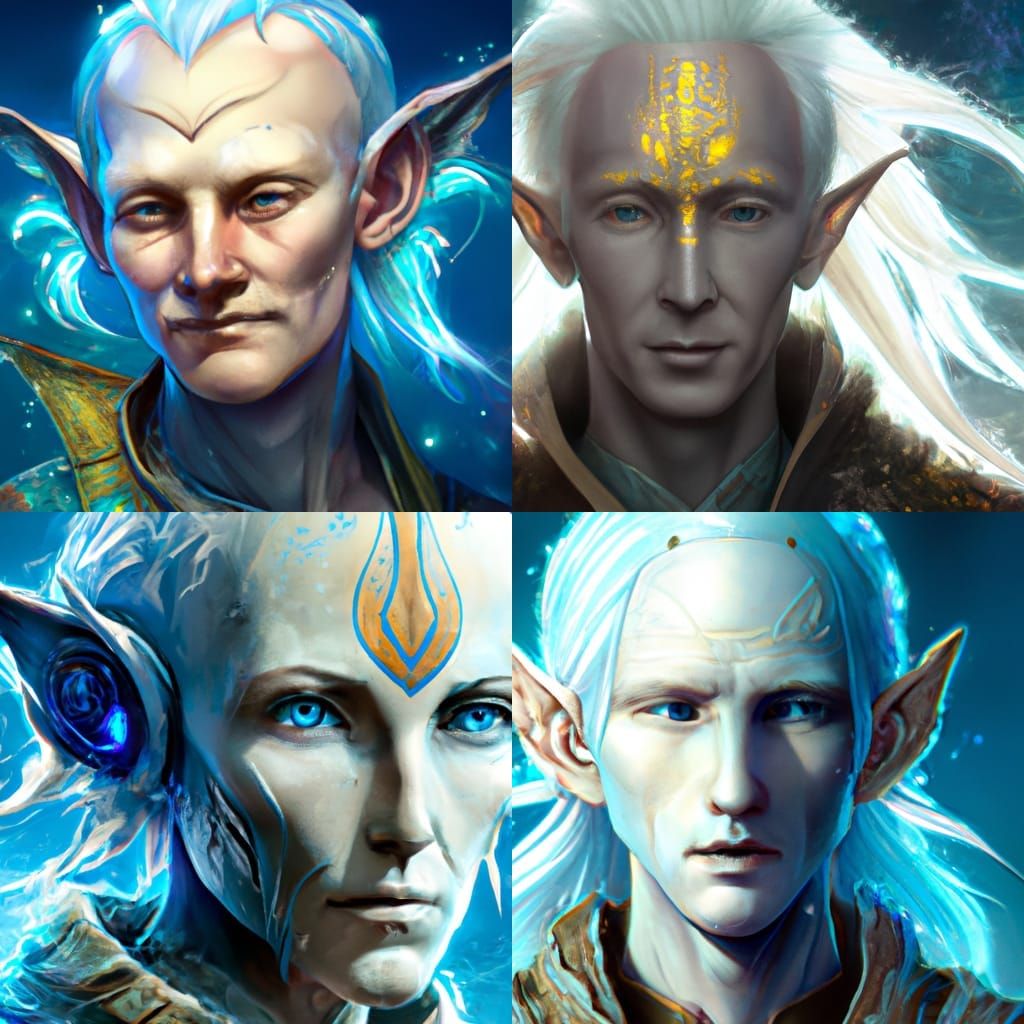 Albino Na'vi Portrait in Hyperdetailed Digital Art