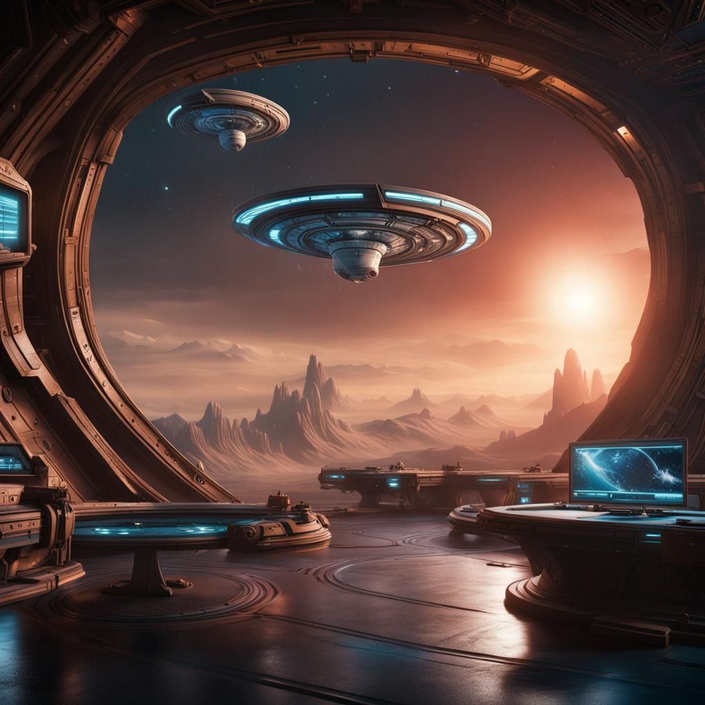 Star Trek Matte Painting in Deep Color