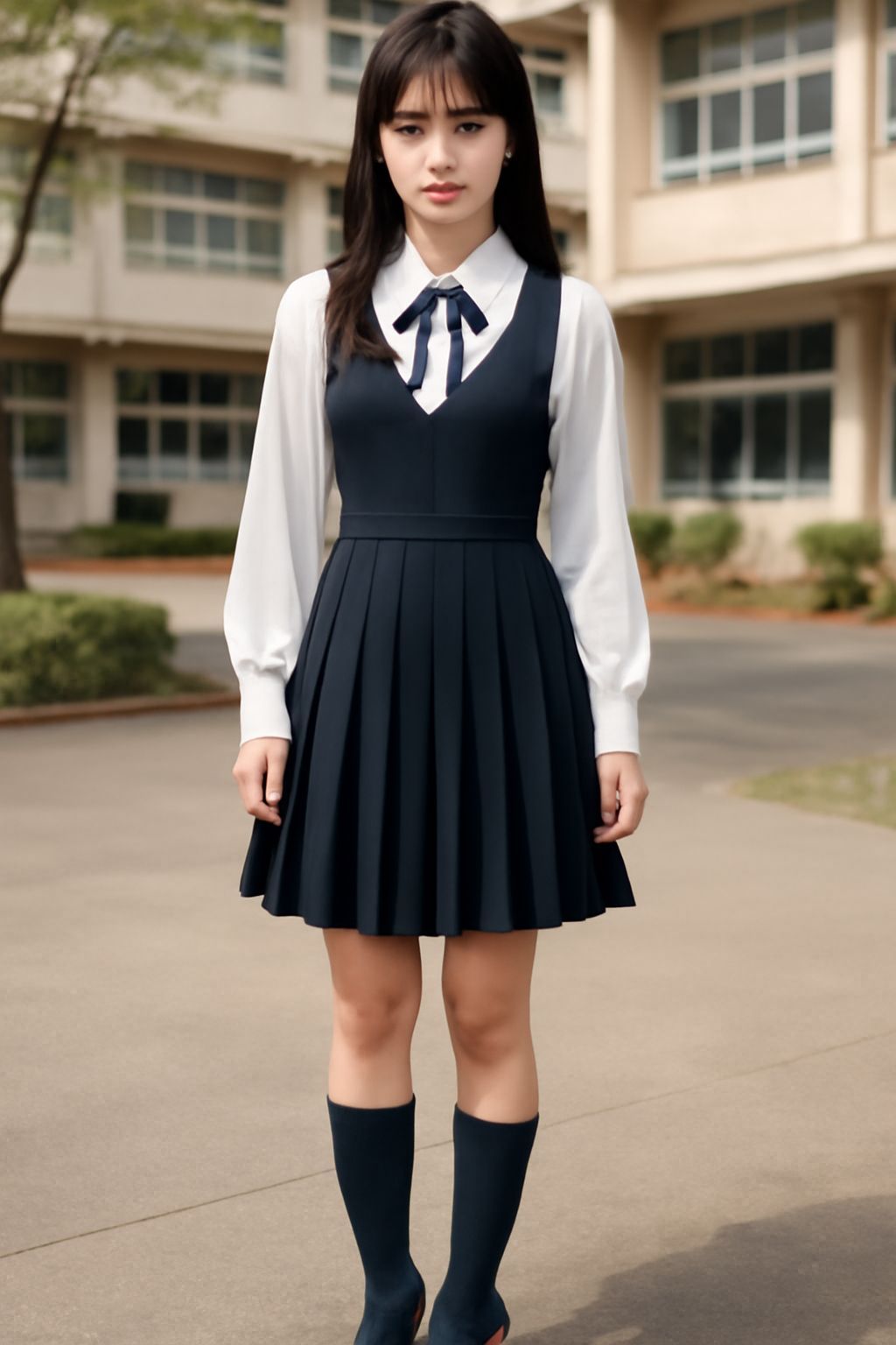 Japanese School Uniform with Unique Blouse Design