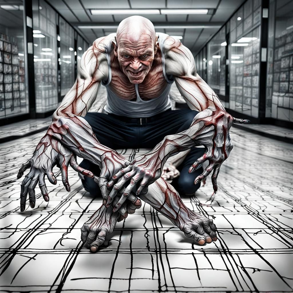 Vibrant Graffiti Portrait in Cosmic Astral Style