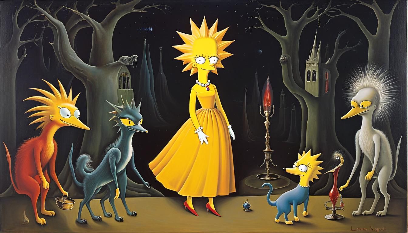 Lisa Simpson in Surreal Style