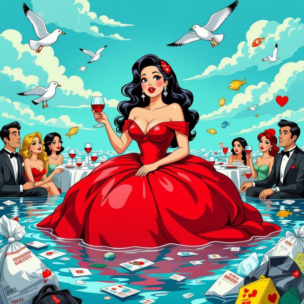 Valentine's Dinner in the Great Pacific Garbage Patch