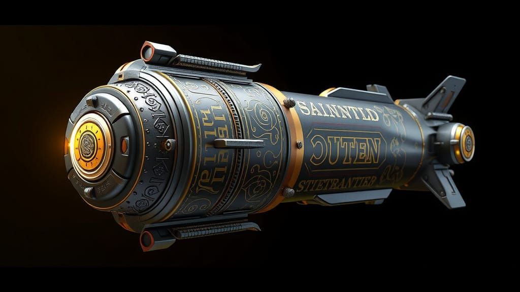 Elegant Futuristic Nuke Launcher Concept Art