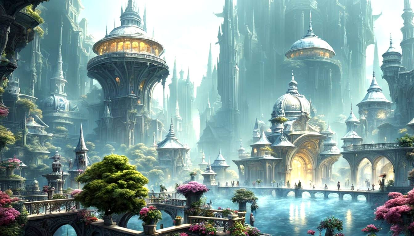 Mythical Metropolis in Intricate Detail