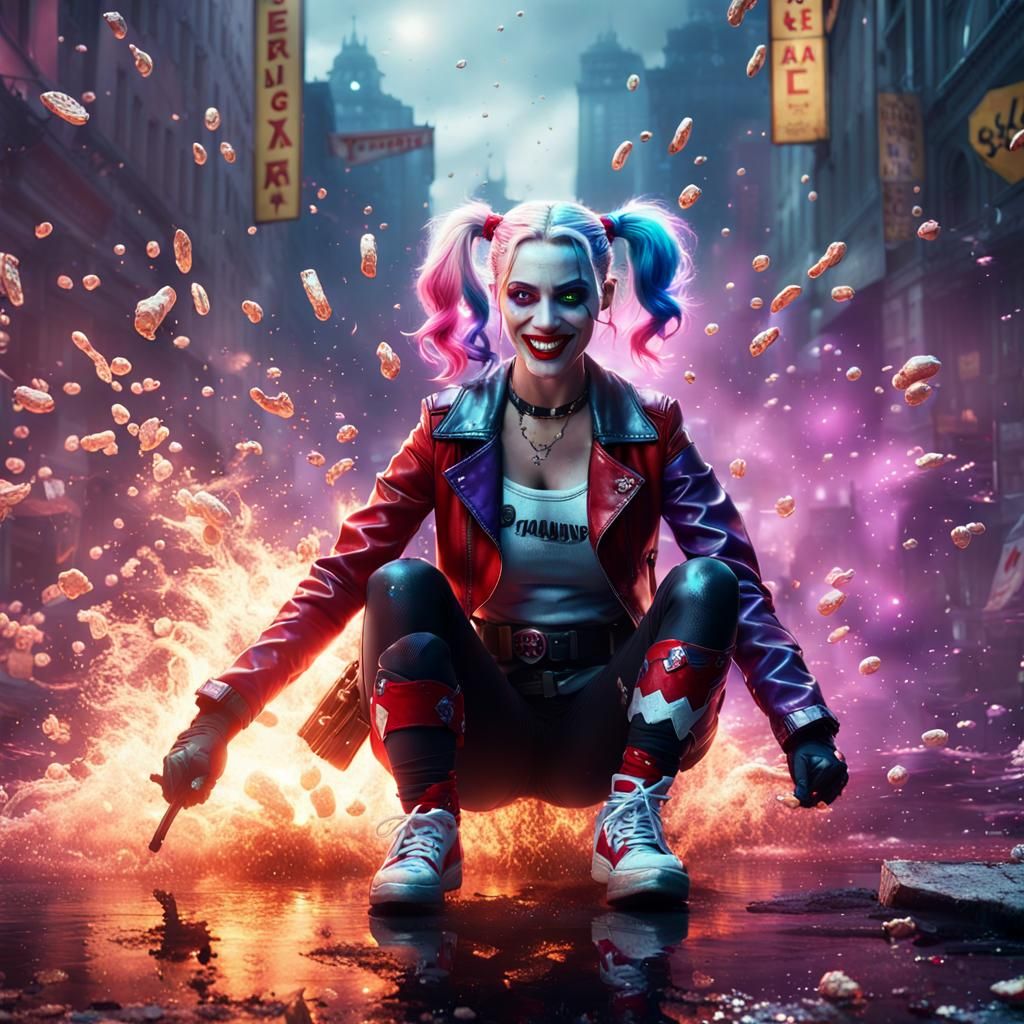 Harley Quinn in action