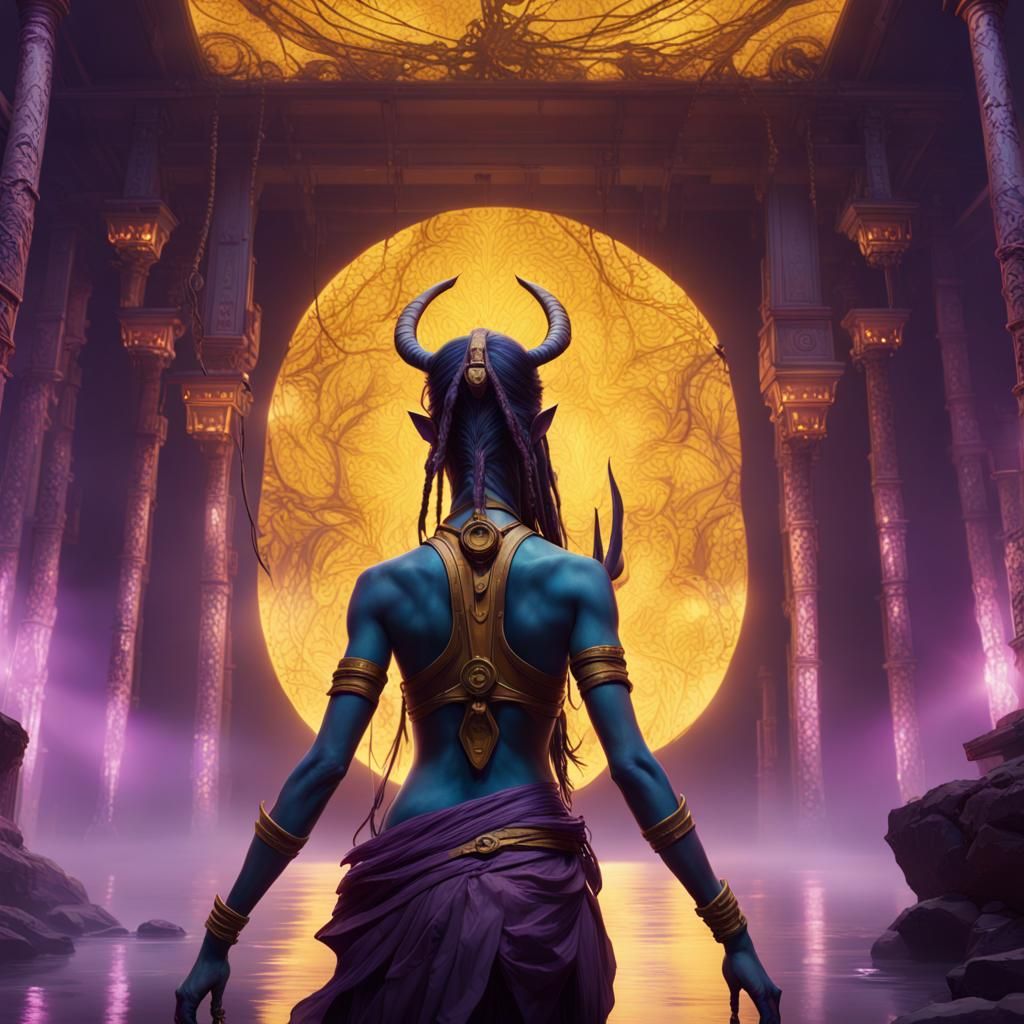 Dark Fantasy Avatar Concept Art in 8K