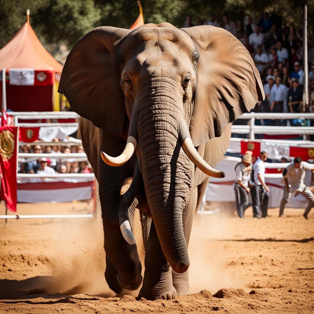 Elephant at a Medieval Fair