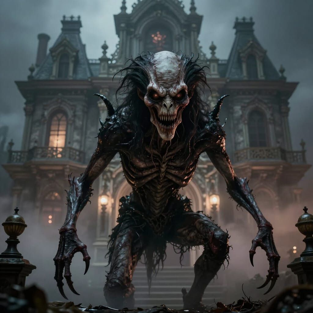 Gothic Victorian Horror Creature Photo Realistic 4K/8K