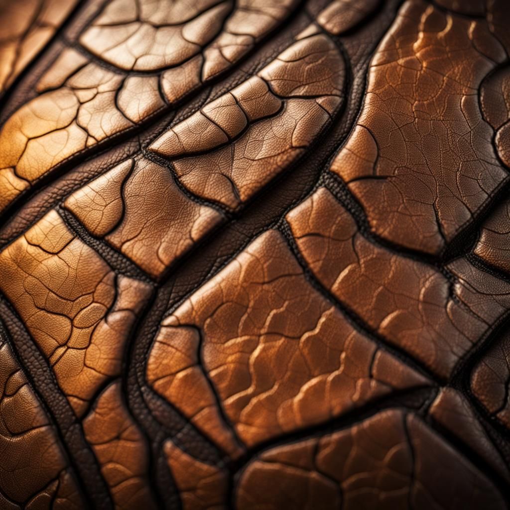 Dystopian Fantasy: Cracked Leather Macro Shot