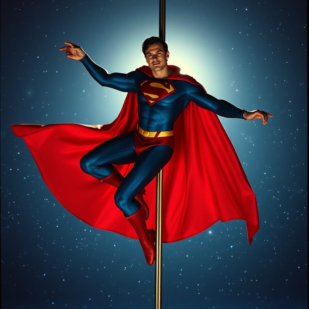 Superman in Cosmic Dance, Inspired by Syd Mead's Futuristic ...