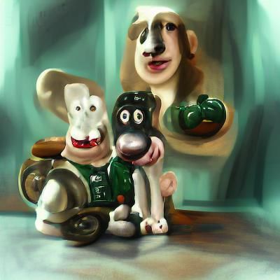 Realistic Wallace and Gromit Render