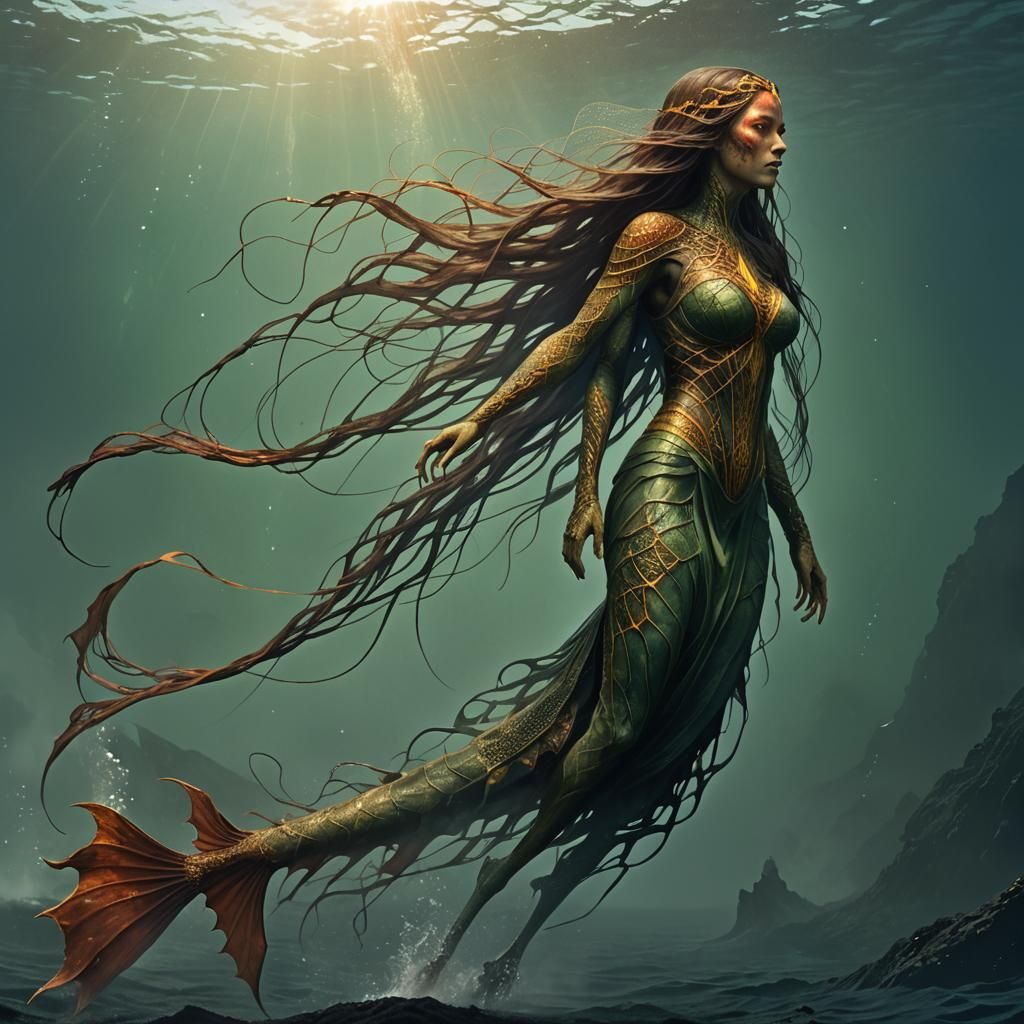 Mermaid with atrophied feet