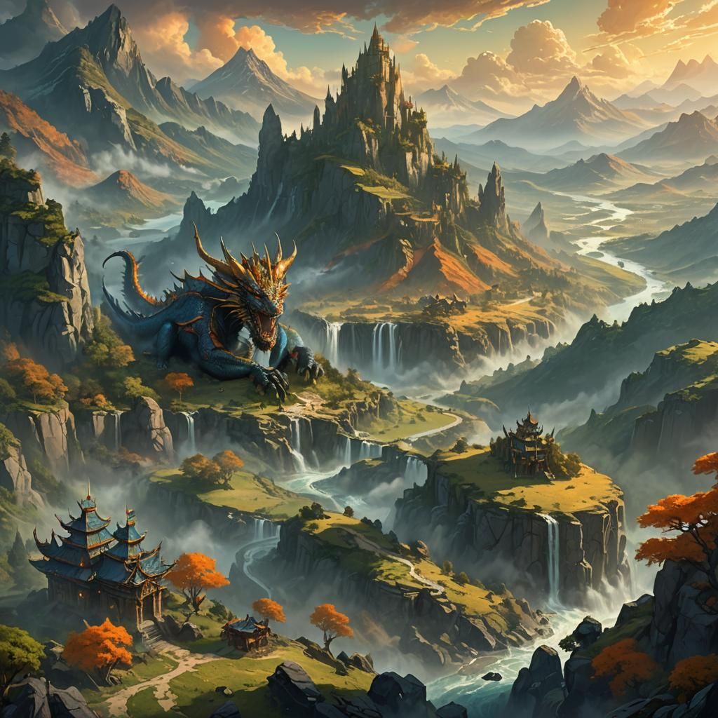 Dragon Warrior Kingdom: Fantasy Matte Painting