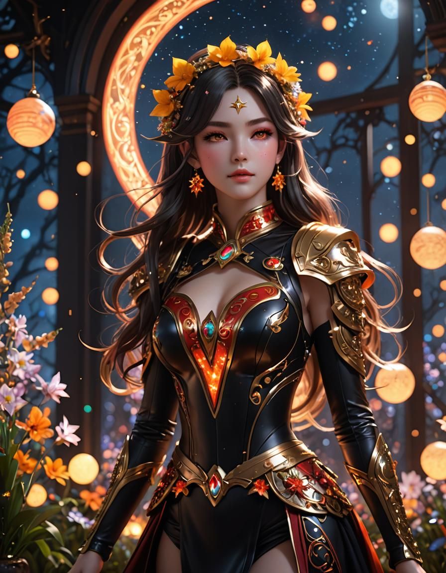 Ostara in Lava Ballroom Suit: 3D Anime Art