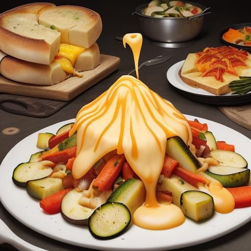 Raclette Volcano with Flowing Melted Cheese